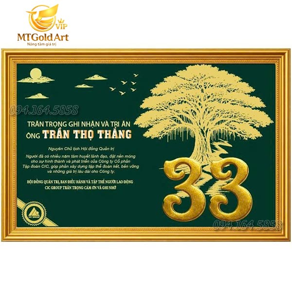 Bản thiết kế 3d tranh thiết kế theo yêu cầu - quà tặng cho lãnh đạo về hưu- CIC GROUP