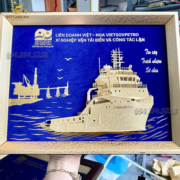 Quà tết tặng khách hàng doanh nghiệp 2026-Liên Doanh Việt- Nga- tranh thuyền thuận buồm xuôi gió