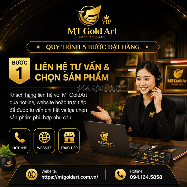 Quy Trình Đặt Hàng Quy trình đặt hàng chuyên nghiệp tại quà vàng MT Gold Art
