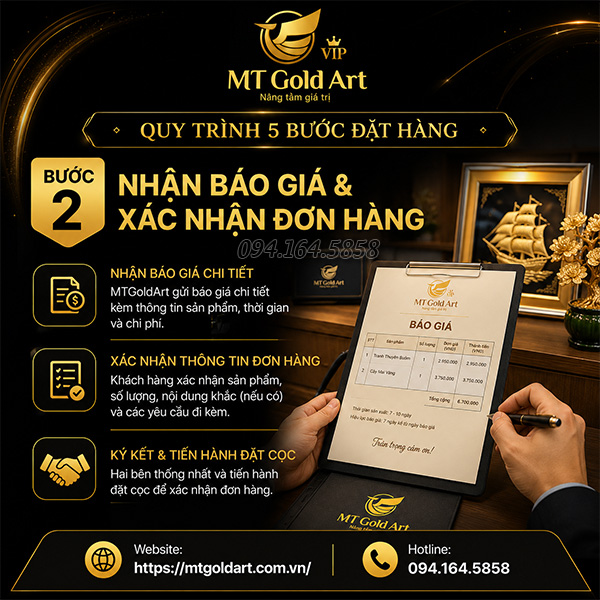 Quy trình đặt hàng chuyên nghiệp tại quà vàng MT Gold Art Quy trình đặt hàng chuyên nghiệp tại quà vàng MT Gold Art