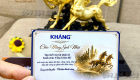 Quà tặng sinh nhật tổng giám đốc- tượng song mã dát vàng