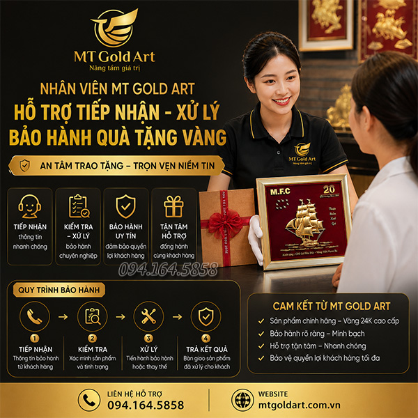 Quy trình bảo hành sản phẩm an tâm minh bạch tại quà vàng Mt Gold Art Quy trình bảo hành sản phẩm an tâm minh bạch tại quà vàng Mt Gold Art