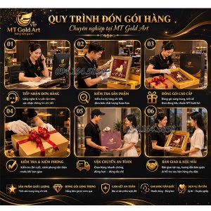Quy trình đóng gói quà tặng cao cấp an toàn tại quà vàng MT Gold Art