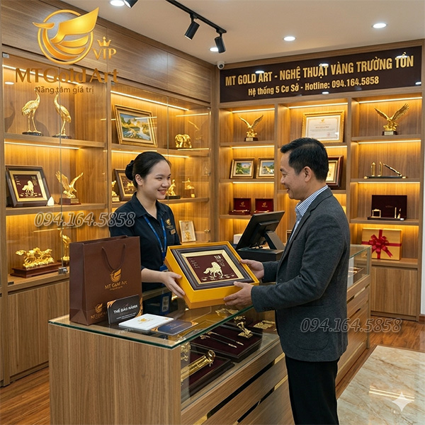 Quy trình đóng gói quà tặng cao cấp an toàn tại quà vàng MT Gold Art