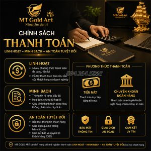 Chính sách thah toán an tâm mình bạch tại quà vàng MT Gold Art