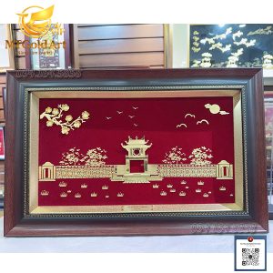 quà tặng khách nước ngoài- tranh khuê văn các dat vàng