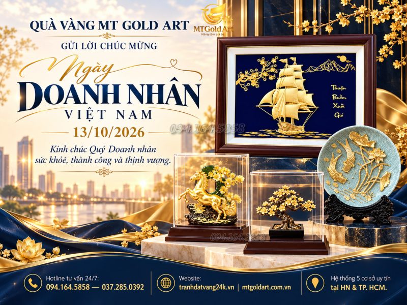 Qua tang doanh nghiep cao cap dat vang, ma vang MT Gold Art